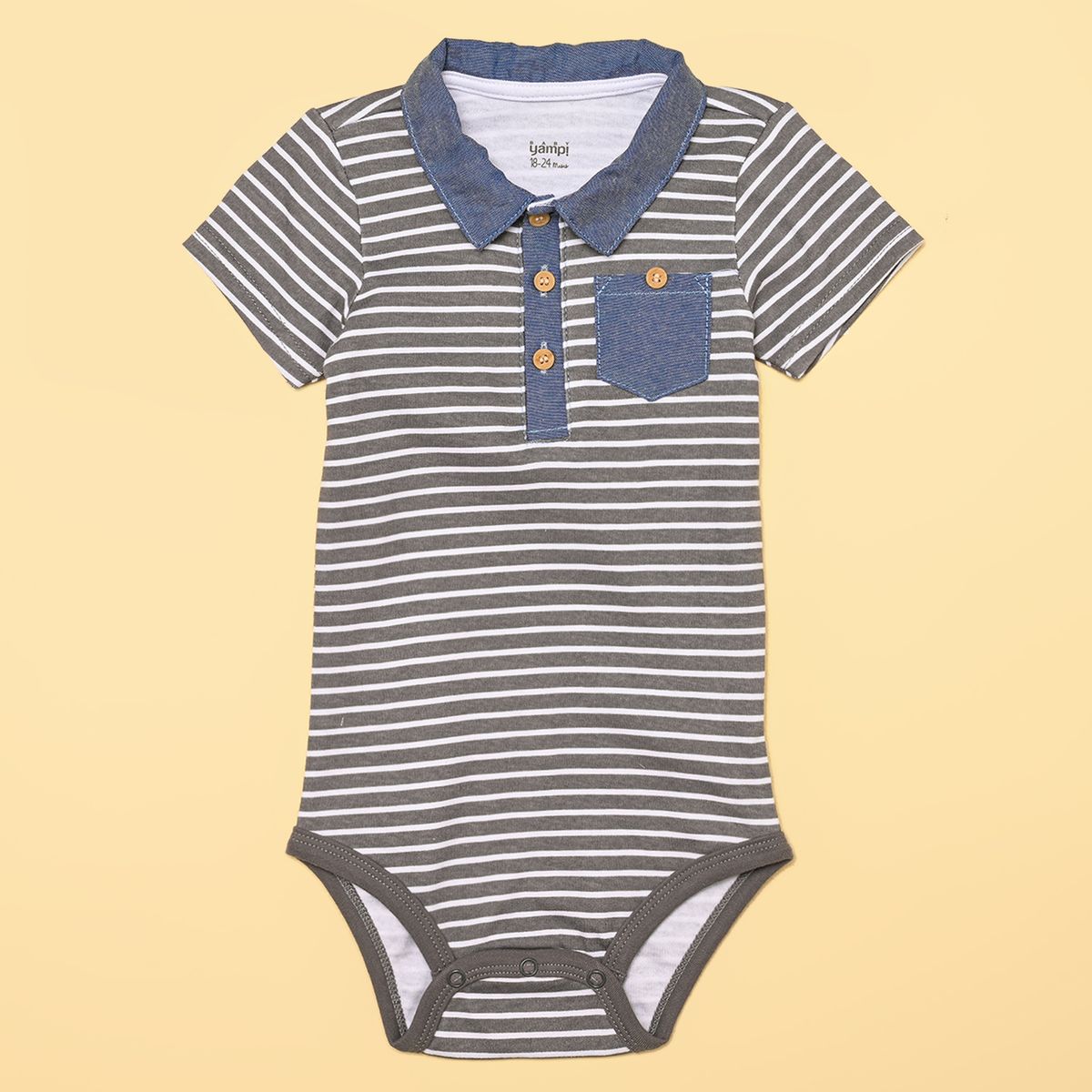 YAMP - Bodies Bebé niño Pack de 2 unidades   Algodón Yamp