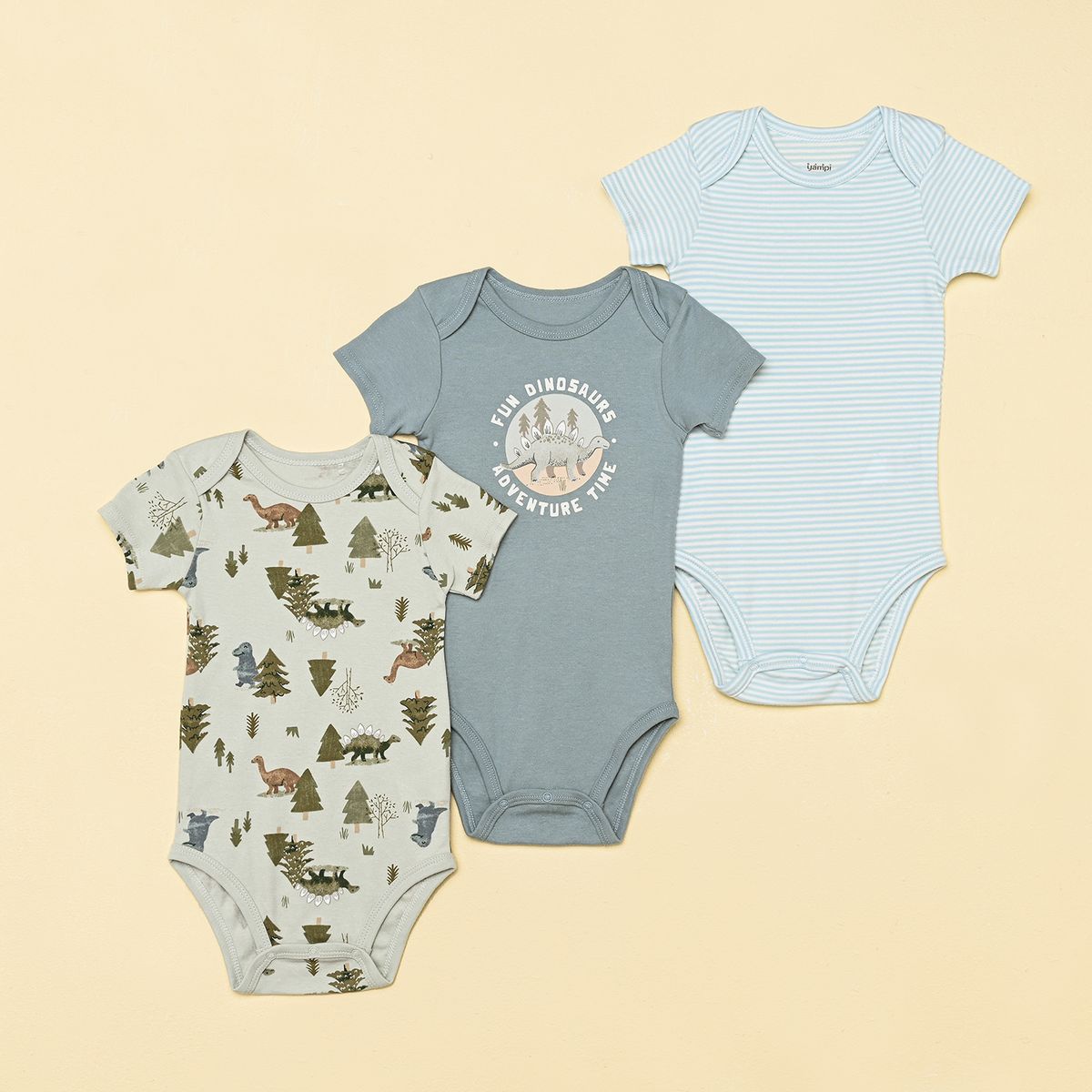 YAMP - Bodies Bebé niño Pack de 3 unidades   Algodón Yamp