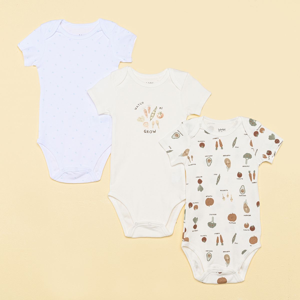 YAMP - Bodies Bebé niño Pack de 3 unidades   Algodón Yamp