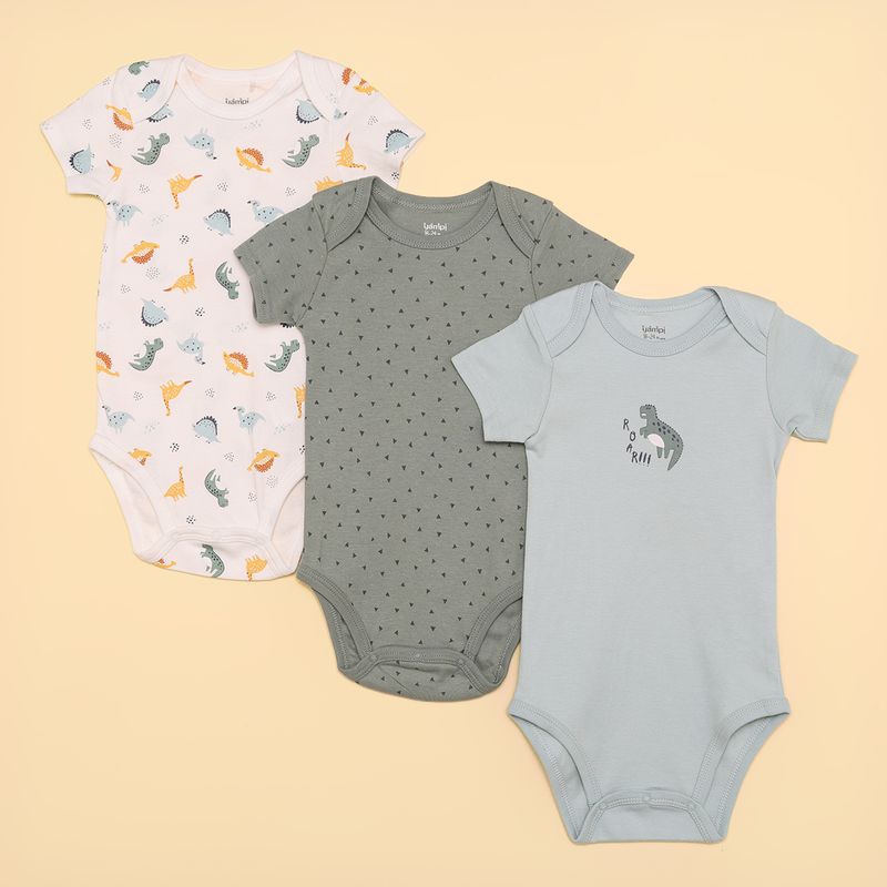 YAMP - Bodies Bebé niño Pack de 3 unidades   Algodón Yamp