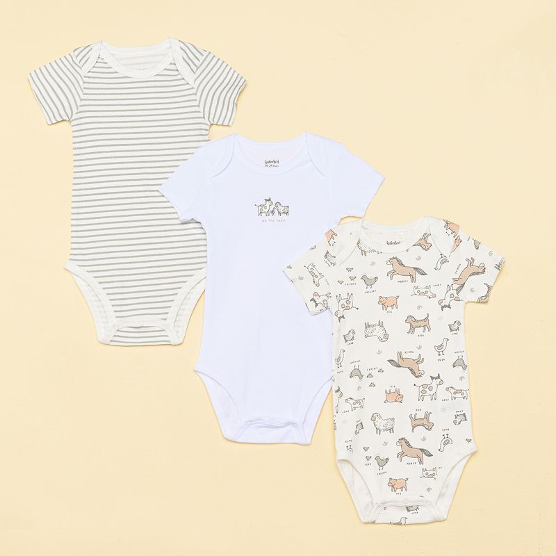 YAMP - Bodies Bebé niño Pack de 3 unidades   Algodón Yamp