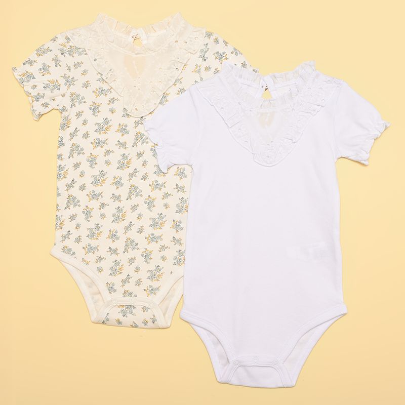 YAMP - Bodies Bebé niña Pack de 2 unidades   Algodón Yamp
