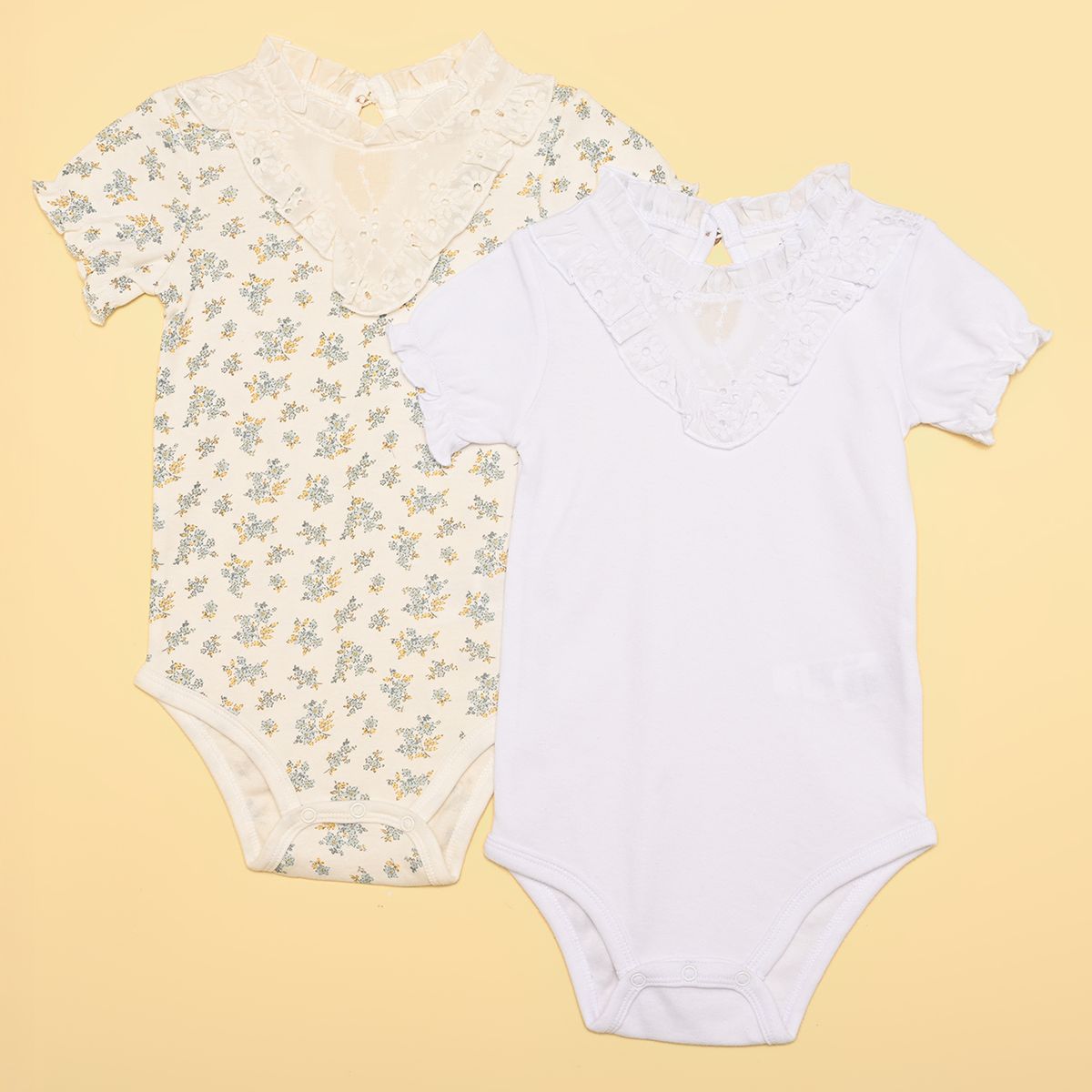 YAMP - Bodies Bebé niña Pack de 2 unidades   Algodón Yamp