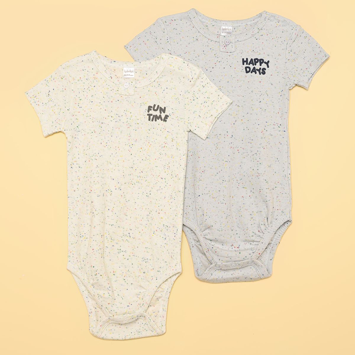 YAMP - Bodies Bebé niño Pack de 2 unidades   Algodón Yamp