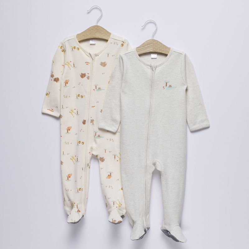 YAMP - Pijamas Bebé niño Pack de 2 unidades Liso  Manga larga Algodón Yamp