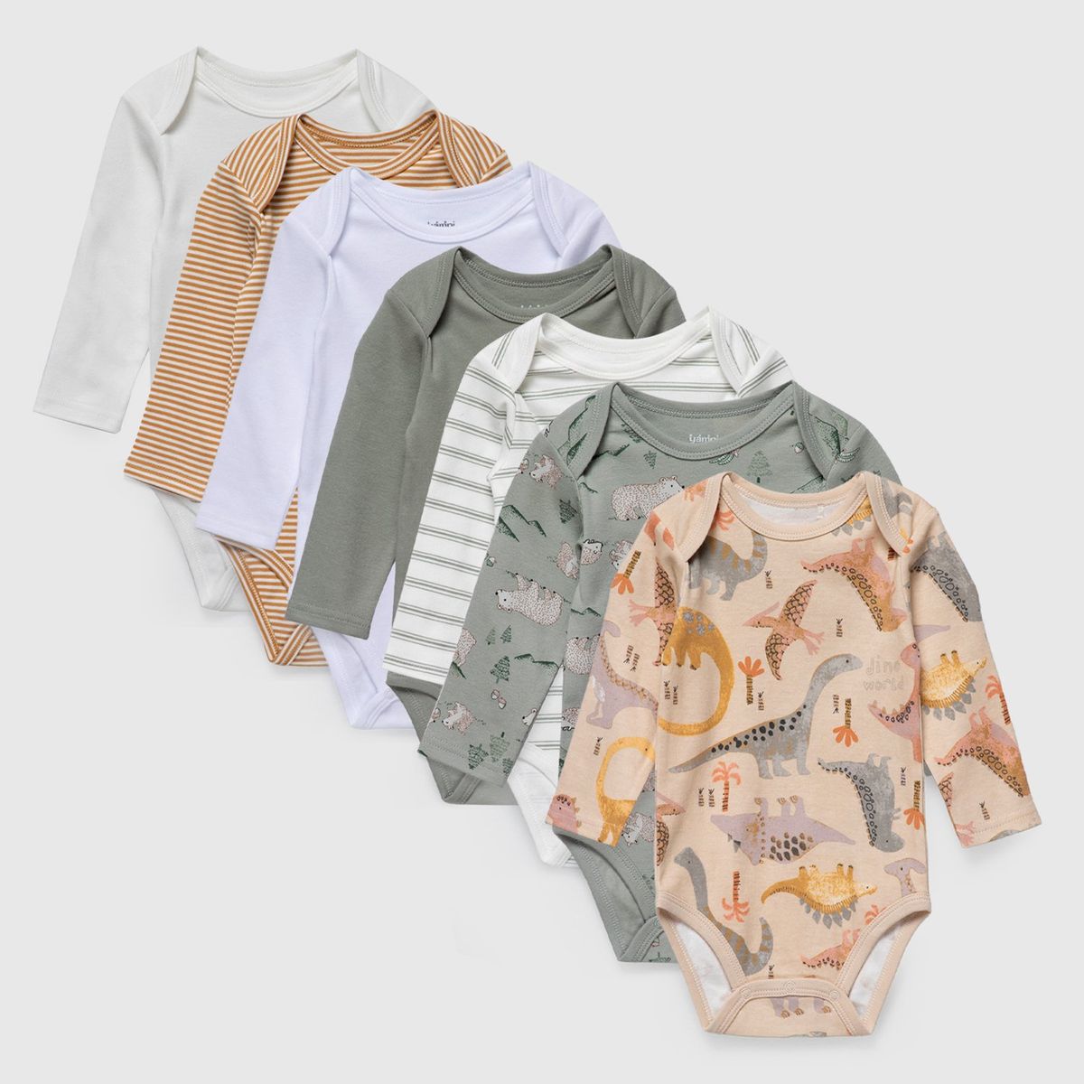 YAMP - Bodies Bebé niño Pack de 7 unidades  Algodón Yamp