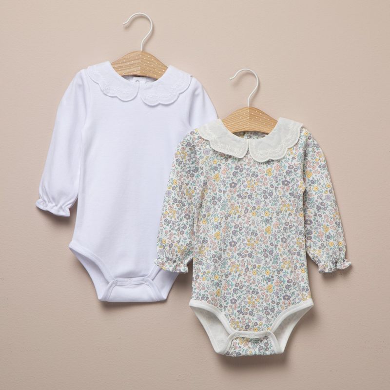 YAMP - Bodies Bebé niña Pack de 2 unidades  Algodón Yamp