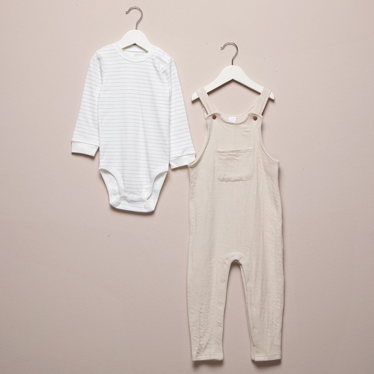 YAMP - Sets Jardinera + Body manga larga  para Bebé niño en Algodón Yamp