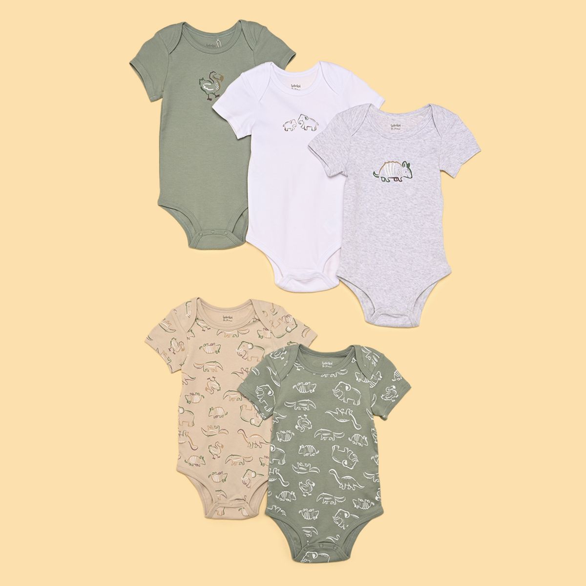 YAMP - Bodies Bebé niño Pack de 5 unidades   Algodón Yamp