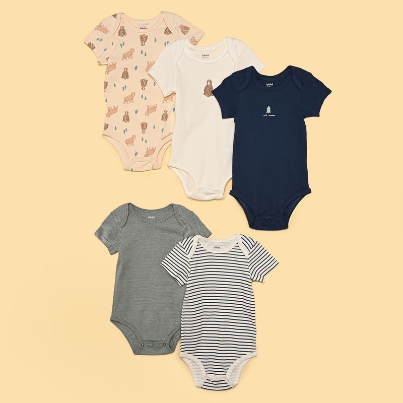 YAMP - Bodies Bebé niño Pack de 5 unidades   Algodón Yamp