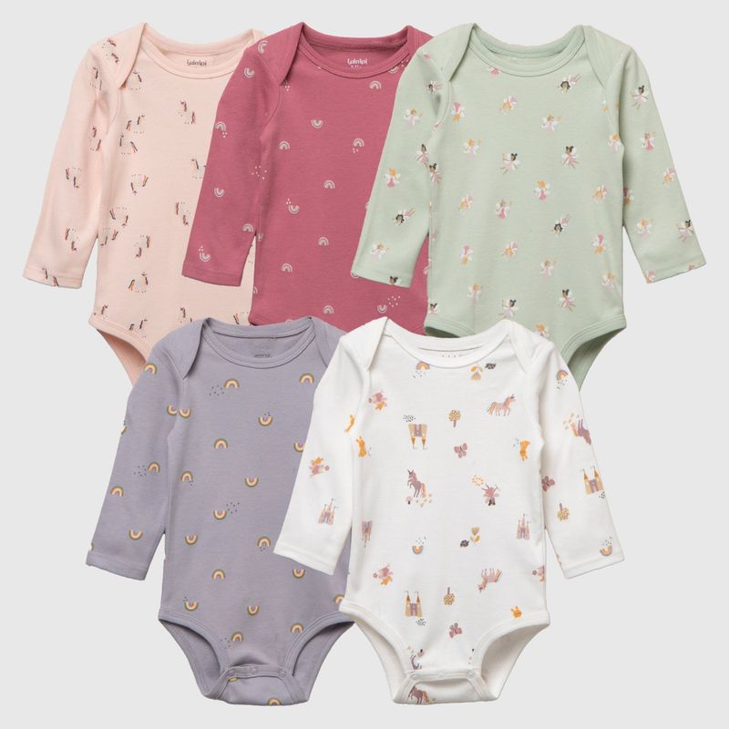 YAMP - Bodies Bebé niña Pack de 5 unidades  Algodón Yamp