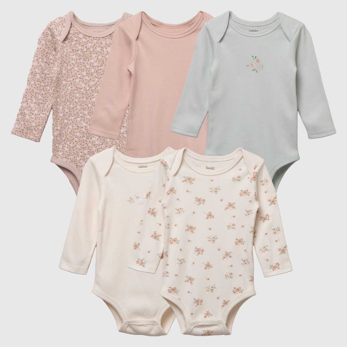 YAMP - Bodies Bebé niña Pack de 5 unidades  Algodón Yamp