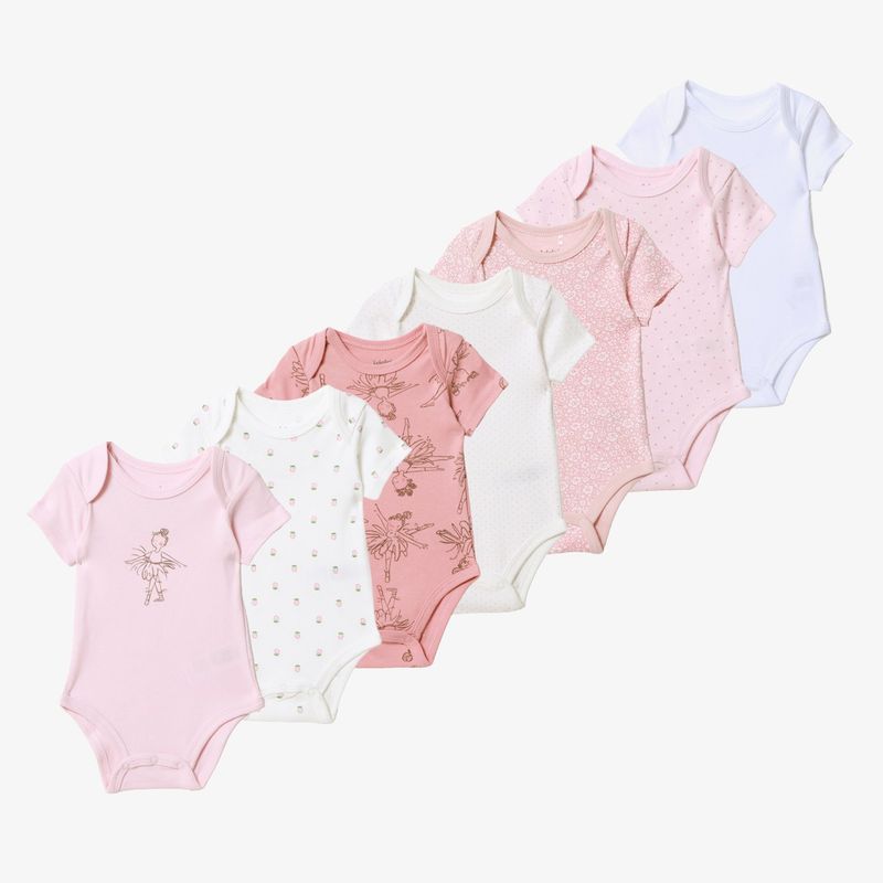 YAMP - Bodies Bebé niña Pack de 7 unidades   Algodón Yamp