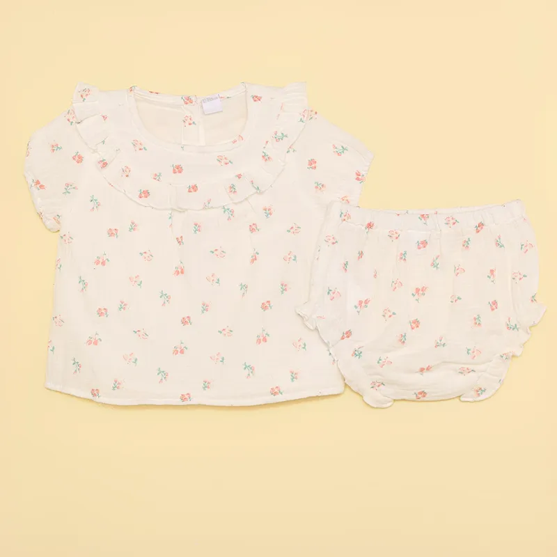 YAMP - Sets Blusa + Short para Bebé niña en Algodón Yamp