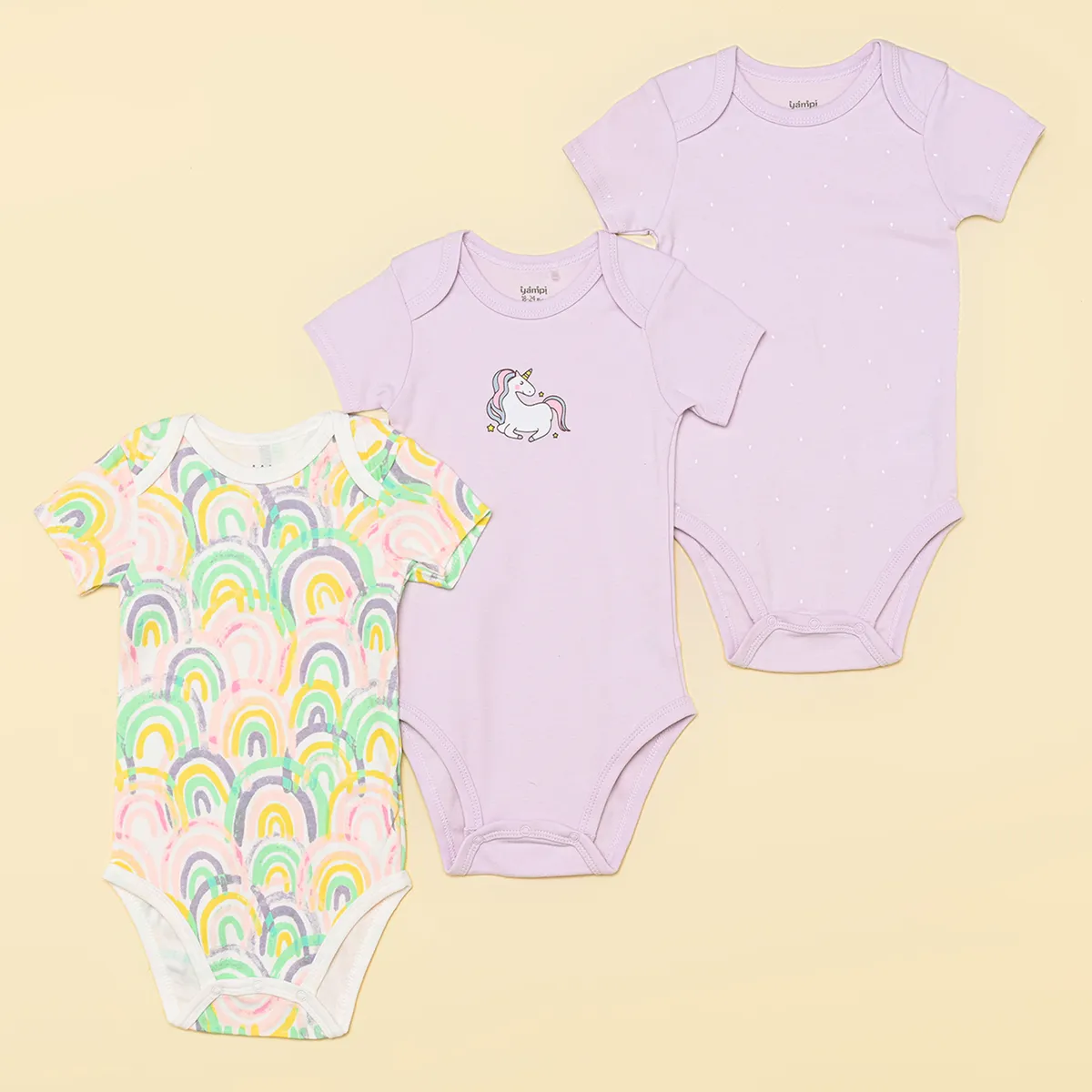 YAMP - Bodies Bebé niña Pack de 3 unidades   Algodón Yamp