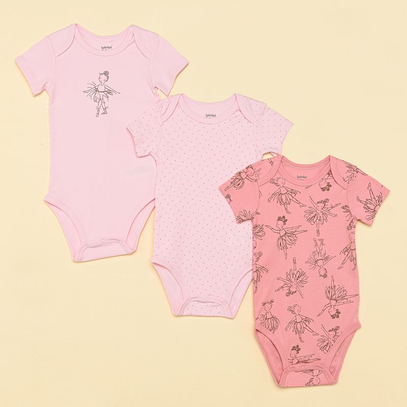 YAMP - Bodies Bebé niña Pack de 3 unidades   Algodón Yamp