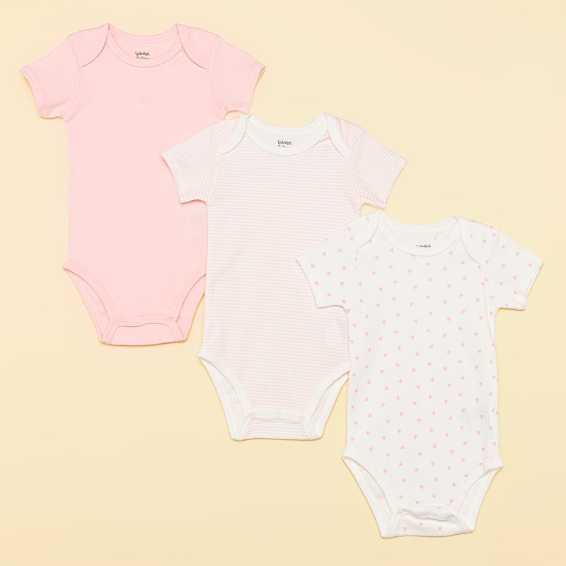 YAMP - Bodies Bebé niña Pack de 3 unidades   Algodón Yamp