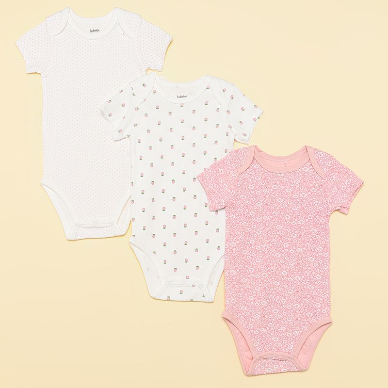 YAMP - Bodies Bebé niña Pack de 3 unidades   Algodón Yamp