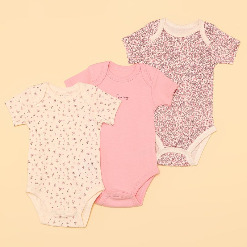 YAMP - Bodies Bebé niña Pack de 3 unidades   Algodón Yamp