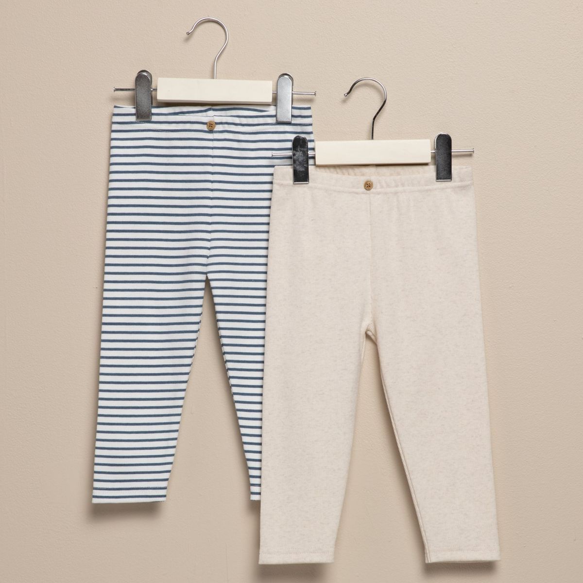 YAMP - Pantalones Bebé niña Pack de 2 unidades Cintura elásticada  Algodón Yamp