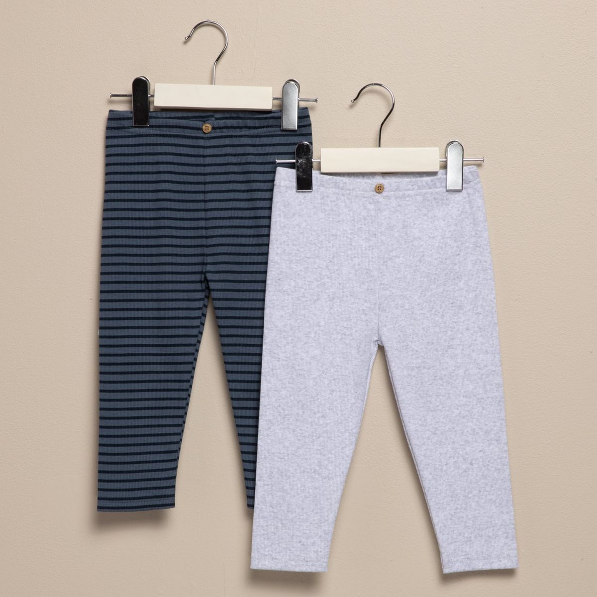 YAMP - Pantalones Bebé niña Pack de 2 unidades Cintura elásticada  Algodón Yamp