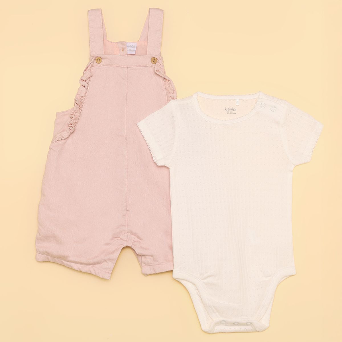 YAMP - Sets Enterizo + Body manga corta para Bebé niña en Algodón Yamp
