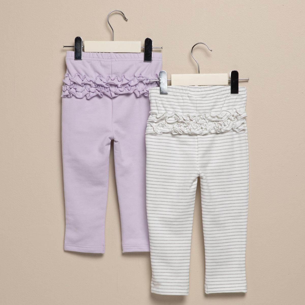 YAMP - Pantalones Bebé niña Pack de 2 unidades Cintura elásticada  Algodón Yamp