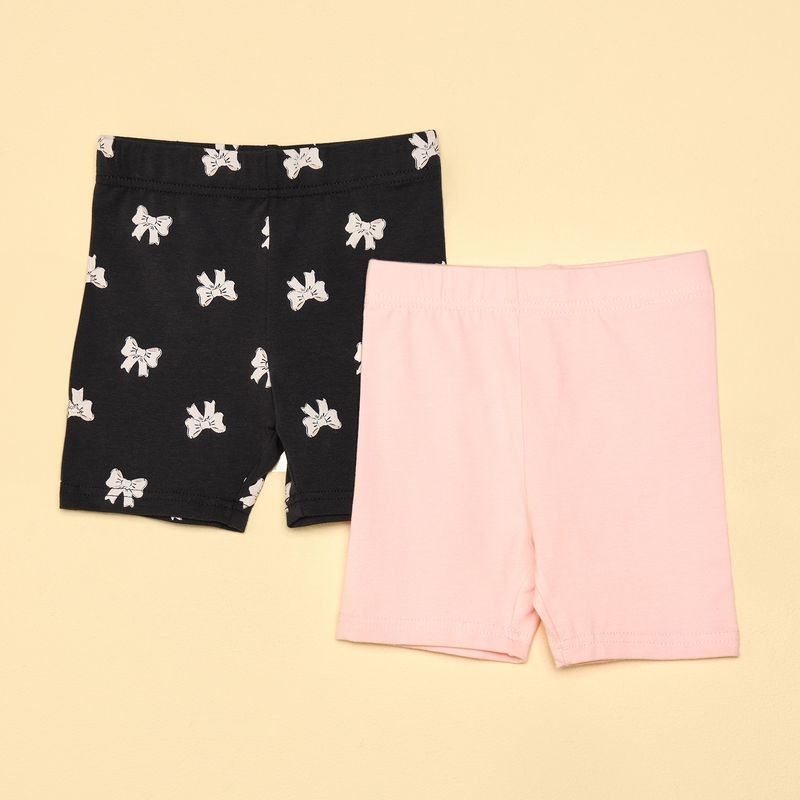 YAMP - Shorts Bebé niña Pack de 2 unidades con Cintura elásticada  Algodón Yamp