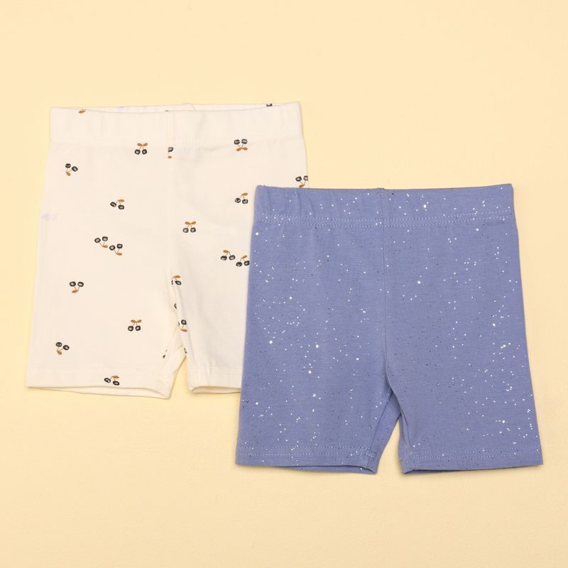 YAMP - Shorts Bebé niña Pack de 2 unidades con Cintura elásticada  Algodón Yamp