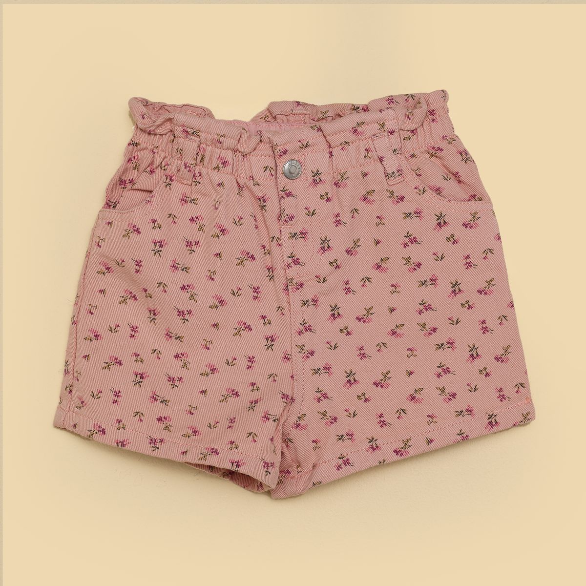 YAMP - Shorts Bebé niña Cintura elásticada  Algodón Yamp