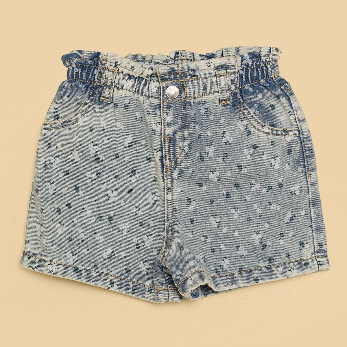 YAMP - Shorts Bebé niña Cintura elásticada  Algodón Yamp