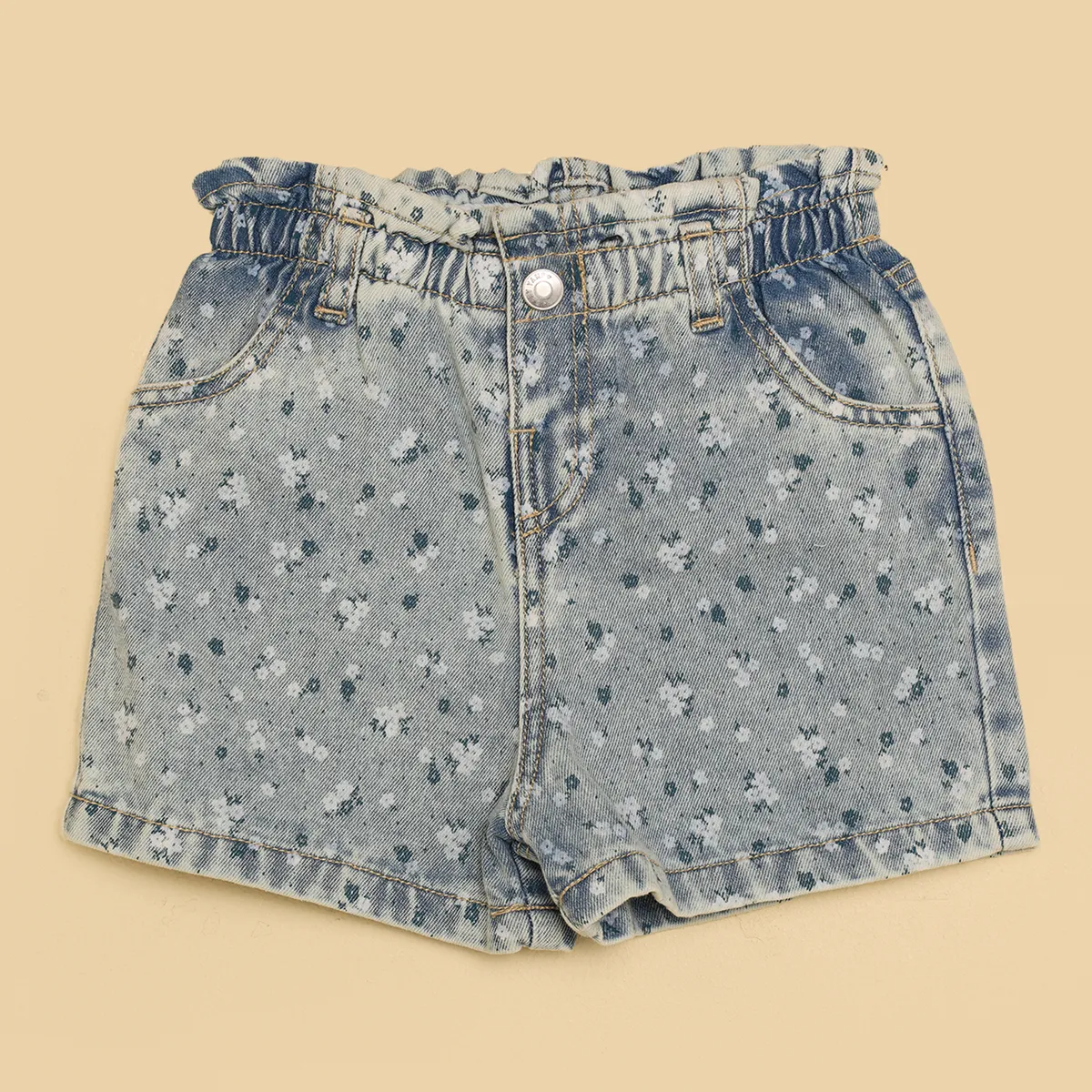 YAMP - Shorts Bebé niña Cintura elásticada  Algodón Yamp