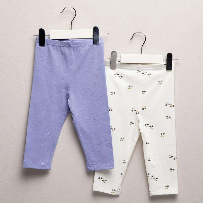 YAMP - Leggings Bebé niña Pack de 2 unidades con Cintura elásticada  Algodón Yamp