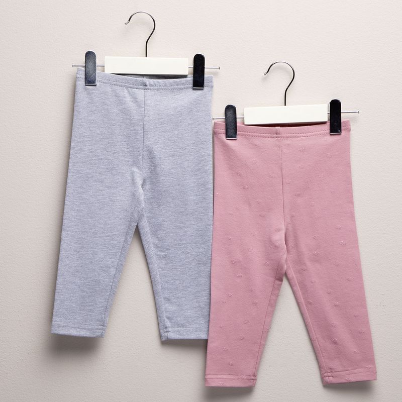 YAMP - Leggings Bebé niña Pack de 2 unidades con Cintura elásticada  Algodón Yamp