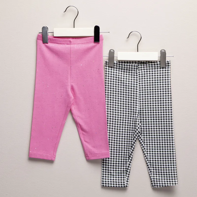 YAMP - Leggings Bebé niña Pack de 2 unidades con Cintura elásticada  Algodón Yamp