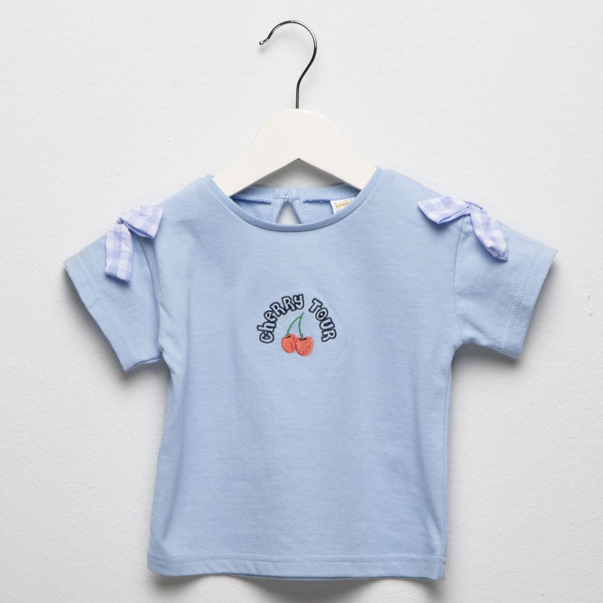YAMP - Camiseta Bebé niña  Con aplique   Manga corta Algodón Yamp