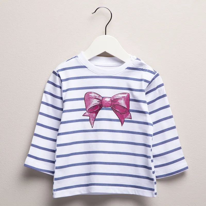 YAMP - Camiseta manga larga Bebé niña con Estampado de Algodón Yamp