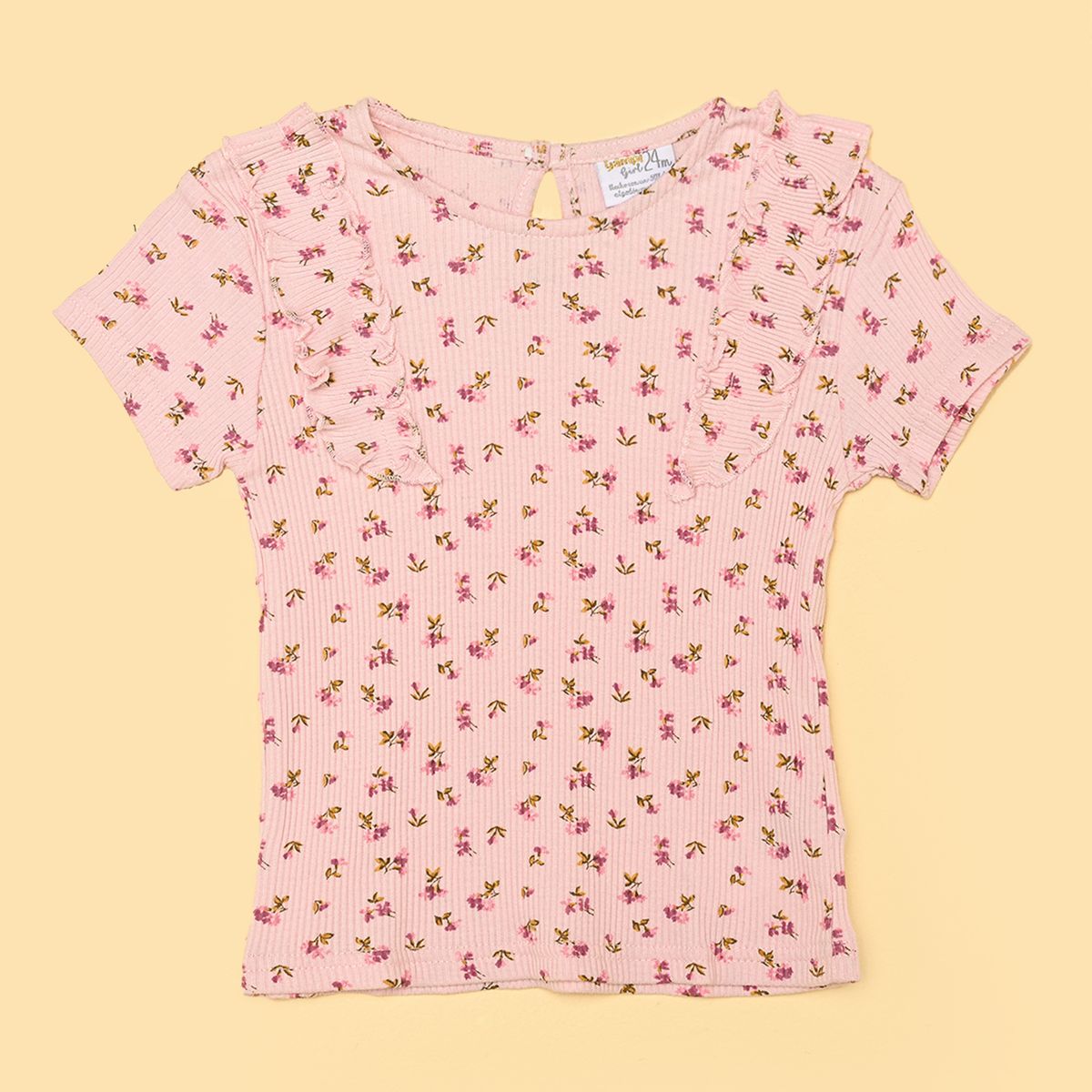 YAMP - Camiseta Bebé niña Manga corta Algodón Yamp