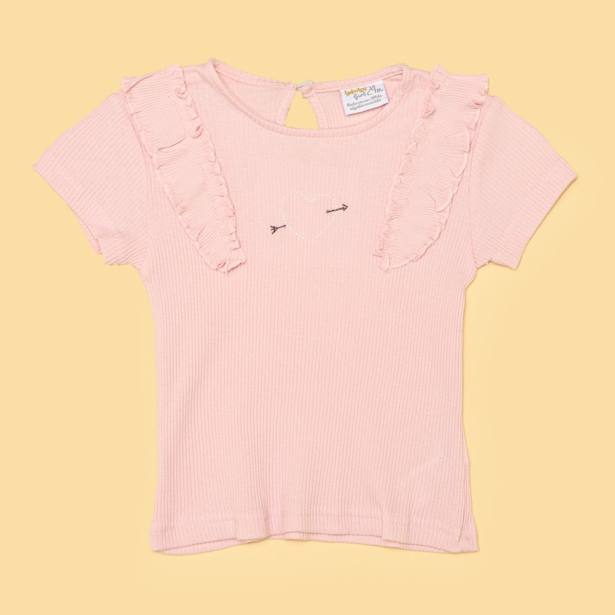YAMP - Camiseta Bebé niña Manga corta Algodón Yamp
