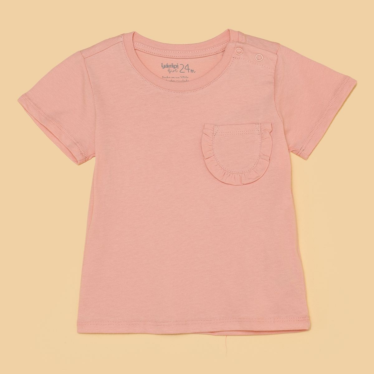YAMP - Camiseta Bebé niña Manga corta Algodón Yamp