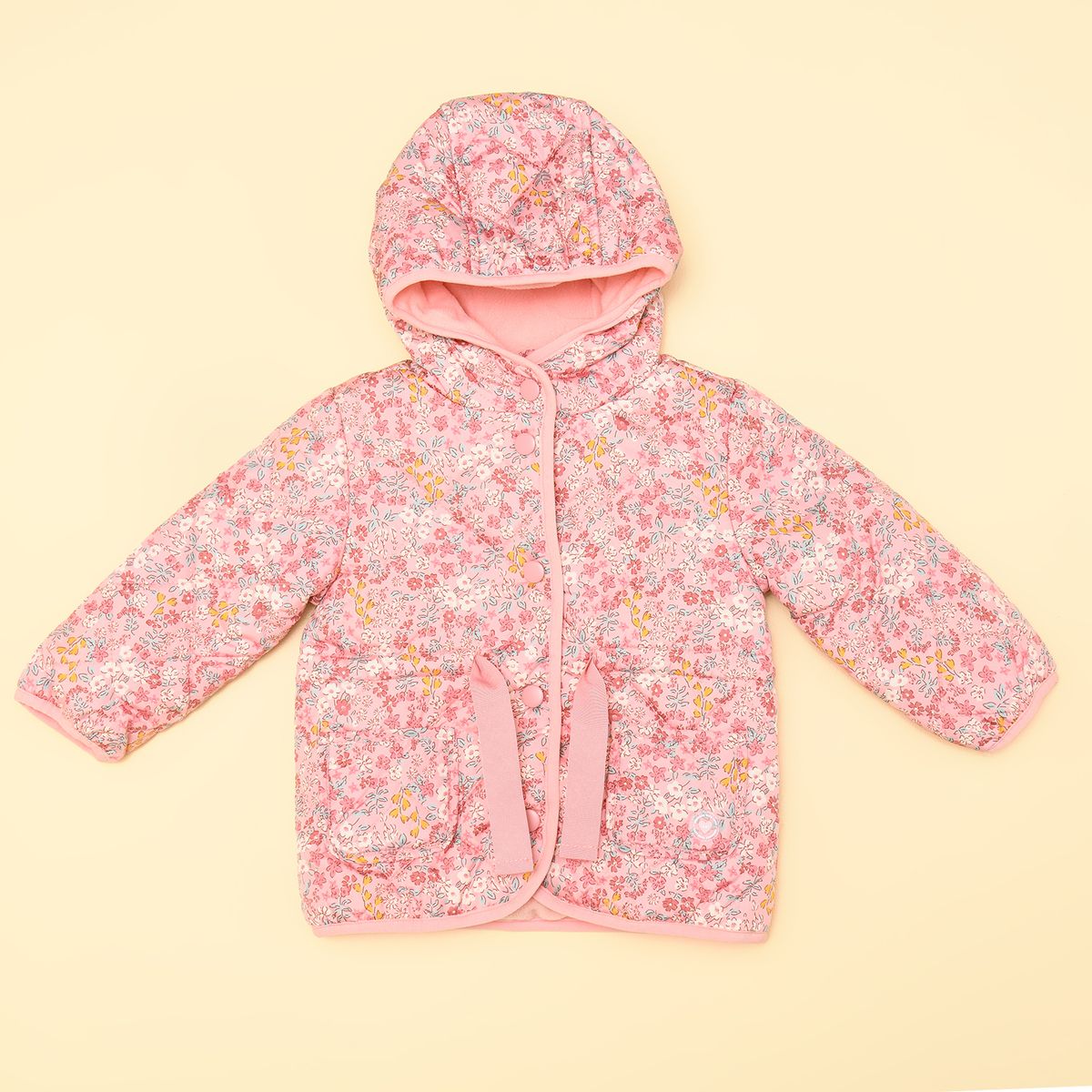 YAMP - Chaqueta Bebé niña  Flores Con capucha Yamp