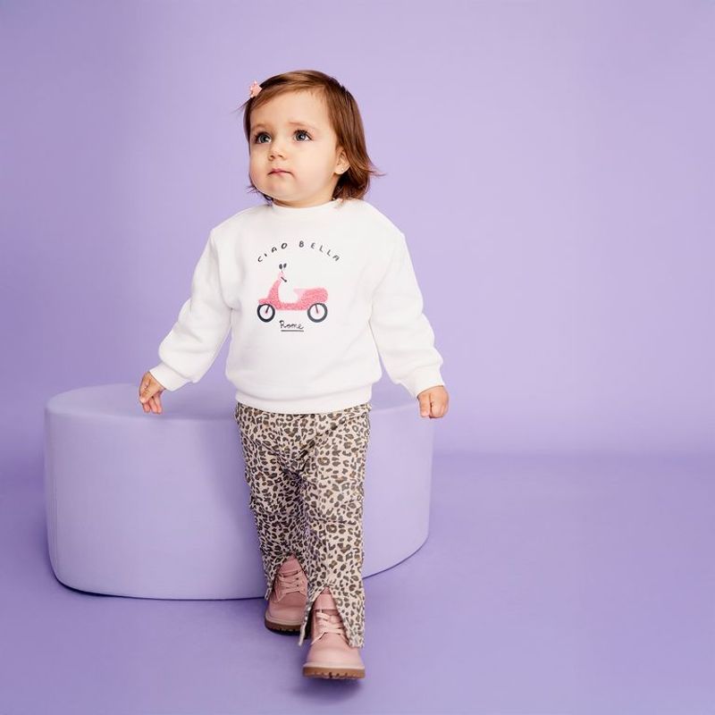 YAMP - Pantalón Bebé niña  Cintura elásticada   Algodón Yamp