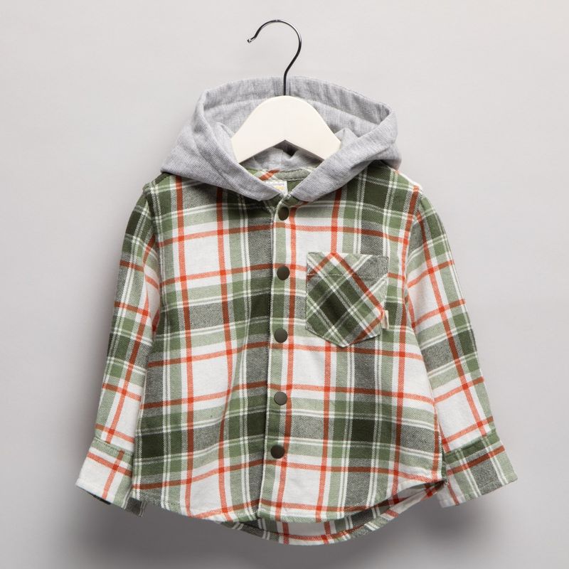 YAMP - Camisa Bebé niño Con capucha  Manga larga Algodón Yamp