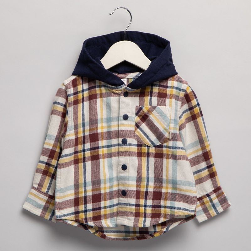 YAMP - Camisa Bebé niño Con capucha  Manga larga Algodón Yamp