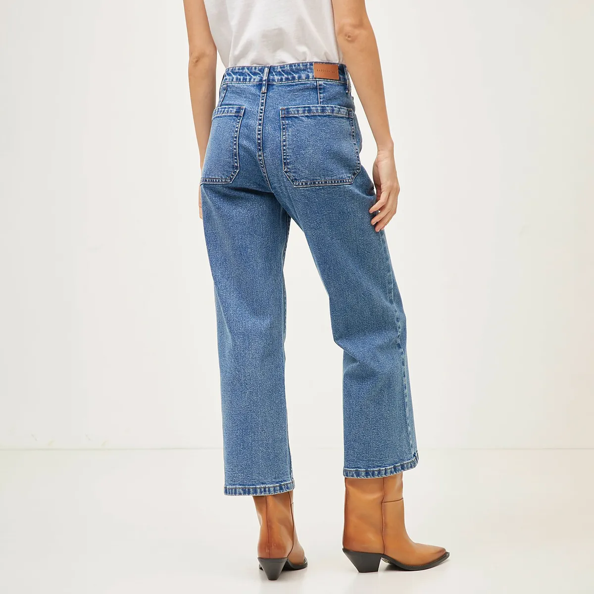 BASEMENT - Jean Culotte Mujer Tiro alto de Algodón Basement