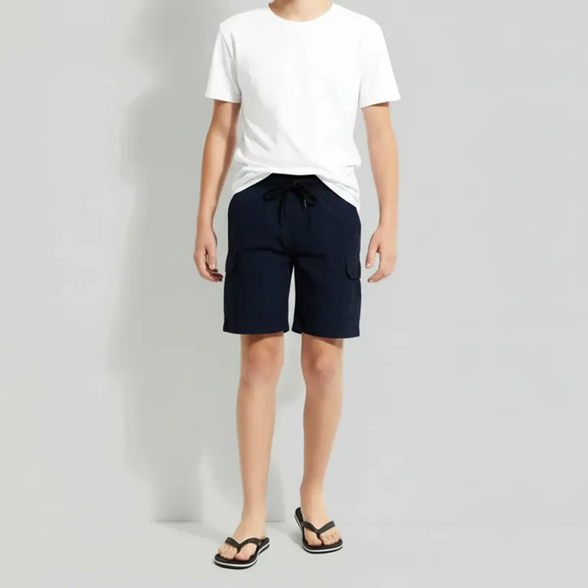 FEDERATION - Bermuda para Niño Cargo con Cintura elásticada de Algodón Federation