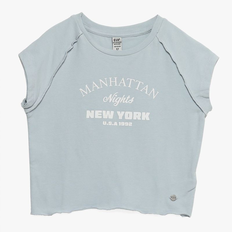 ELV - Camiseta Niña  con Estampado Manga corta ELV