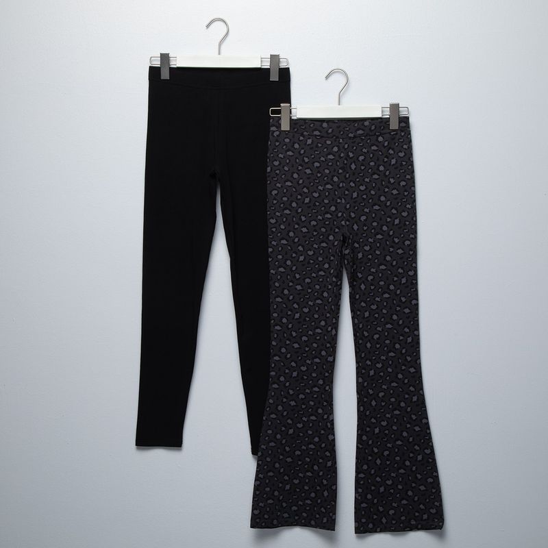 ELV - Leggings Niña Pack de 2 unidades Cintura elásticada Algodón ELV