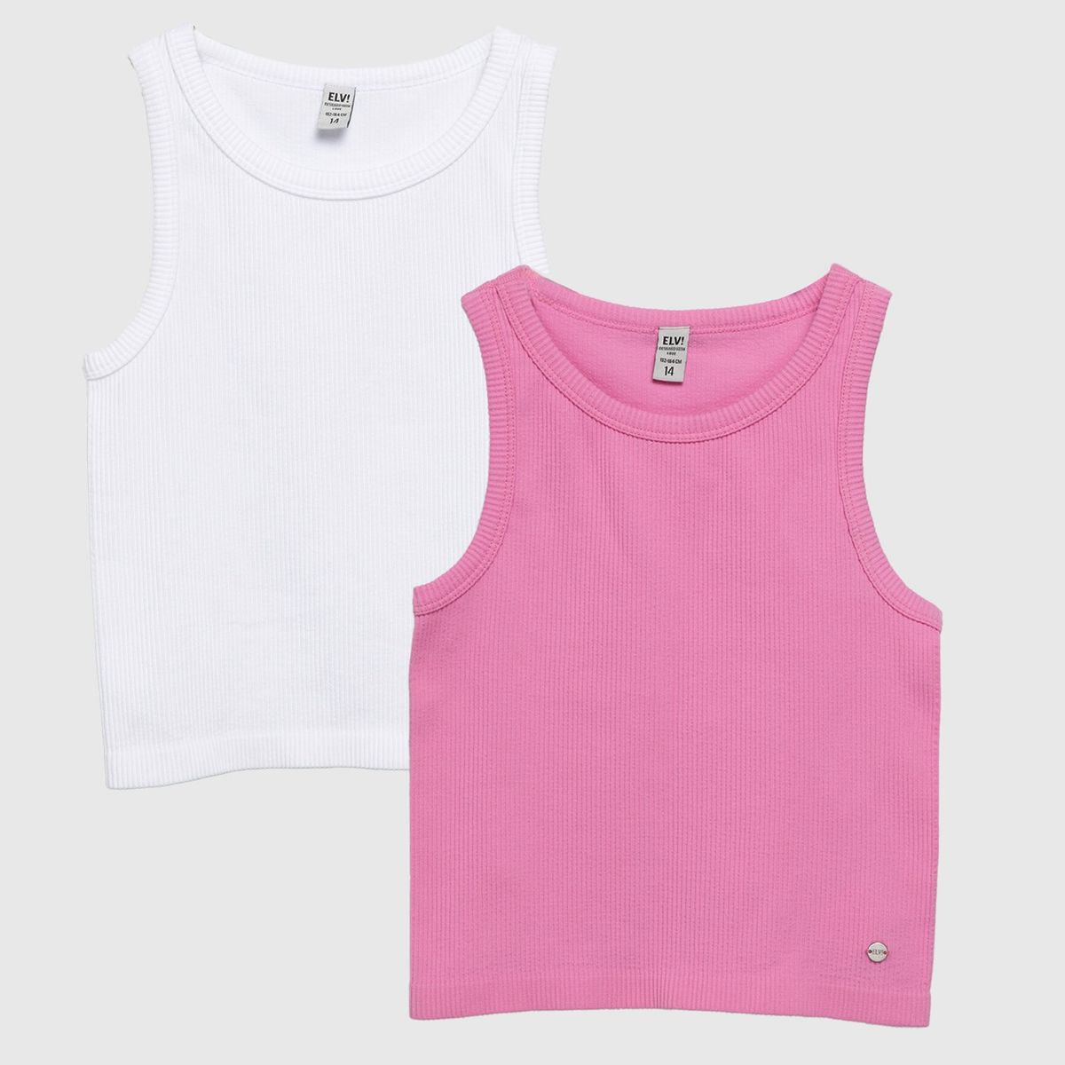 ELV - Tops Niña Pack de 2 unidades Acanalada ELV