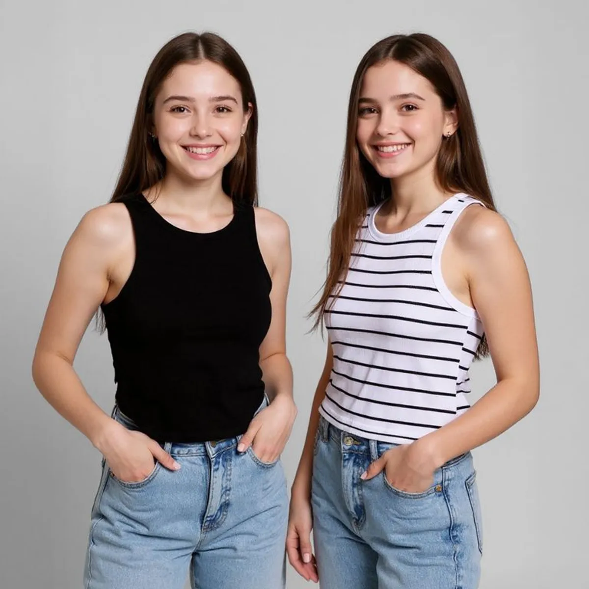 ELV - Tops Niña Pack de 2 unidades Acanalada ELV